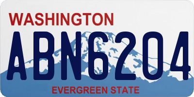 WA license plate ABN6204