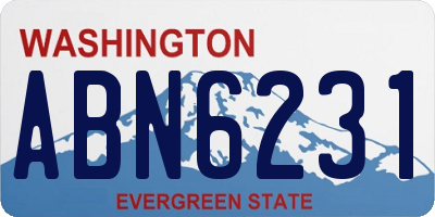 WA license plate ABN6231