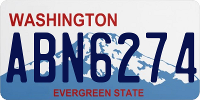 WA license plate ABN6274