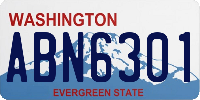 WA license plate ABN6301