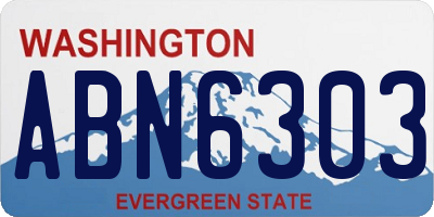 WA license plate ABN6303