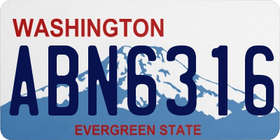 WA license plate ABN6316