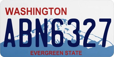 WA license plate ABN6327