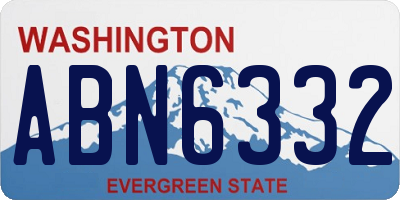 WA license plate ABN6332