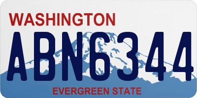 WA license plate ABN6344