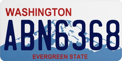 WA license plate ABN6368