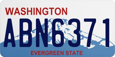 WA license plate ABN6371