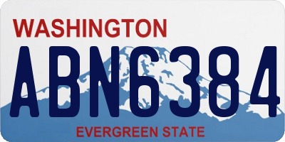 WA license plate ABN6384