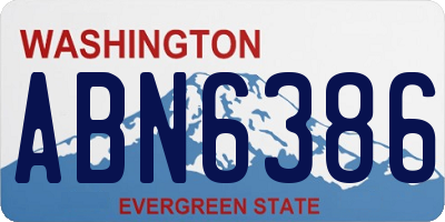 WA license plate ABN6386