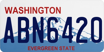 WA license plate ABN6420