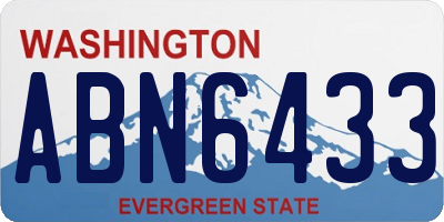 WA license plate ABN6433
