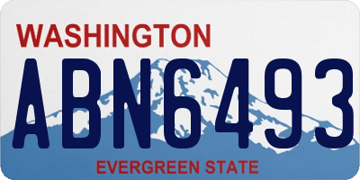 WA license plate ABN6493