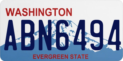 WA license plate ABN6494