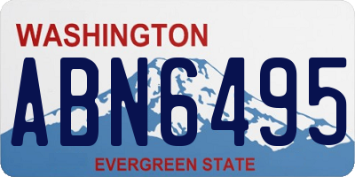 WA license plate ABN6495
