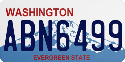 WA license plate ABN6499
