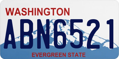 WA license plate ABN6521