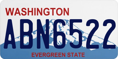 WA license plate ABN6522