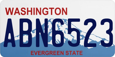 WA license plate ABN6523