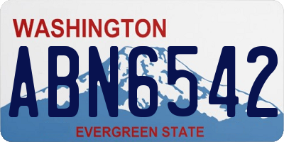 WA license plate ABN6542