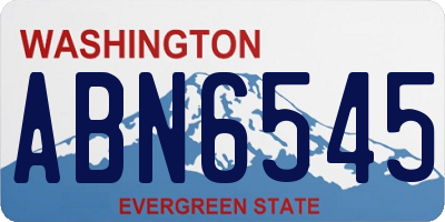 WA license plate ABN6545