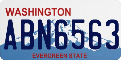 WA license plate ABN6563