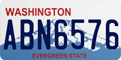 WA license plate ABN6576
