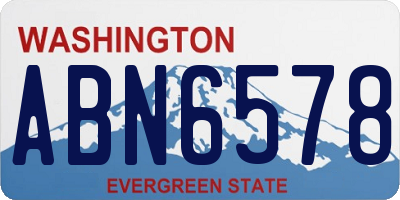 WA license plate ABN6578