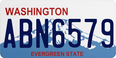 WA license plate ABN6579