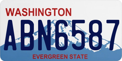 WA license plate ABN6587