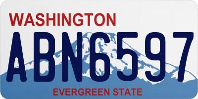WA license plate ABN6597