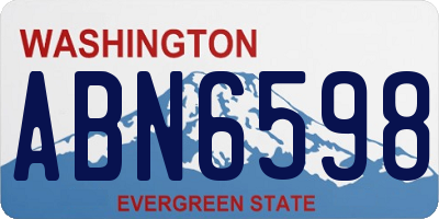 WA license plate ABN6598