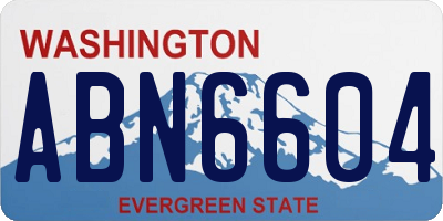 WA license plate ABN6604