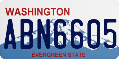 WA license plate ABN6605