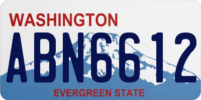 WA license plate ABN6612