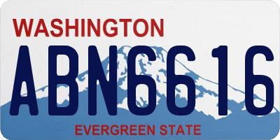WA license plate ABN6616