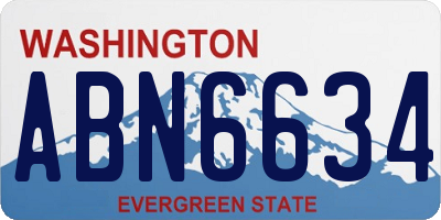 WA license plate ABN6634