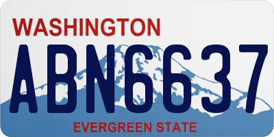 WA license plate ABN6637