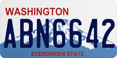 WA license plate ABN6642