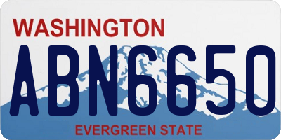 WA license plate ABN6650