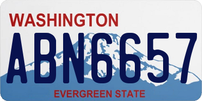 WA license plate ABN6657