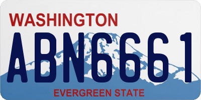 WA license plate ABN6661