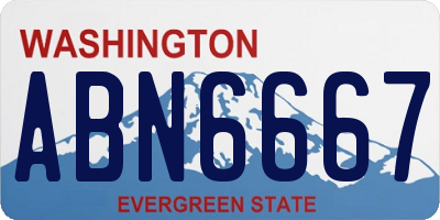 WA license plate ABN6667