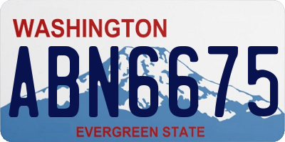 WA license plate ABN6675