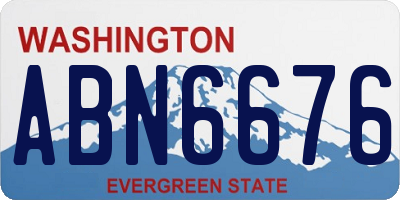 WA license plate ABN6676