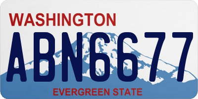 WA license plate ABN6677