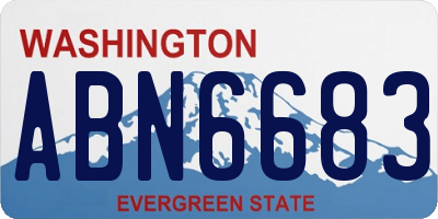 WA license plate ABN6683