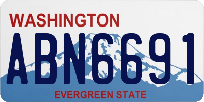 WA license plate ABN6691