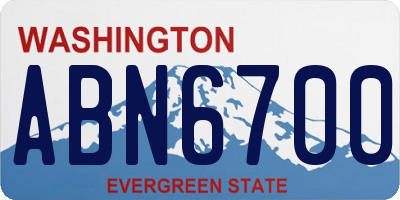WA license plate ABN6700