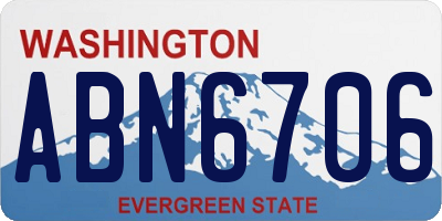 WA license plate ABN6706