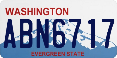 WA license plate ABN6717